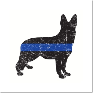 Blue Line K9 aged Posters and Art